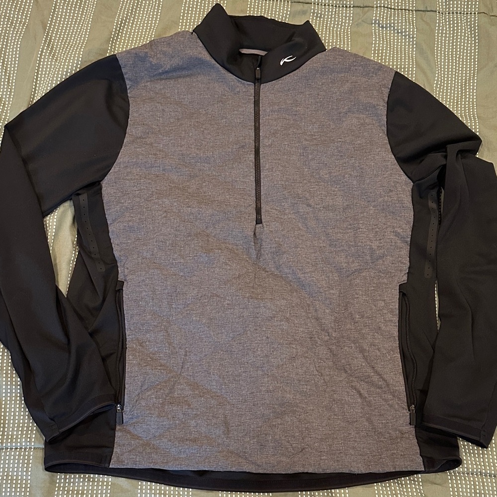 KJUS Men Release Black and Gray Half-Zip Jacket Large Like new